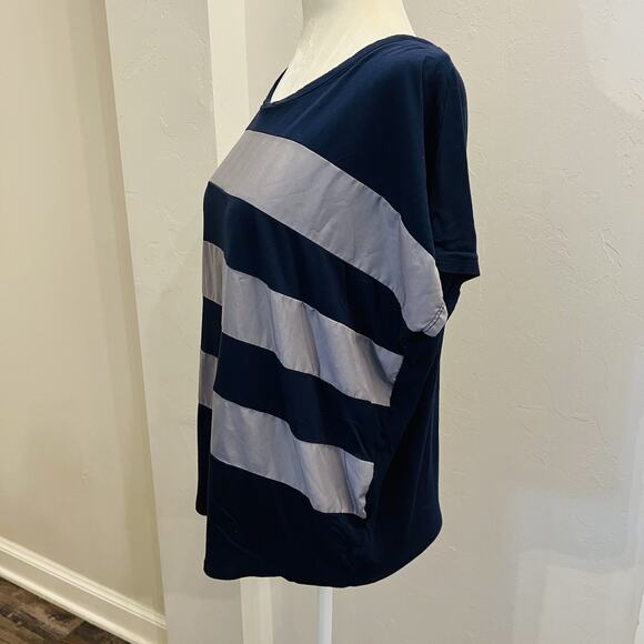 GAP Designed and Crafted Blue Gray Short Sleeve Tee Women's Sz M (A0125) - Picture 2 of 4